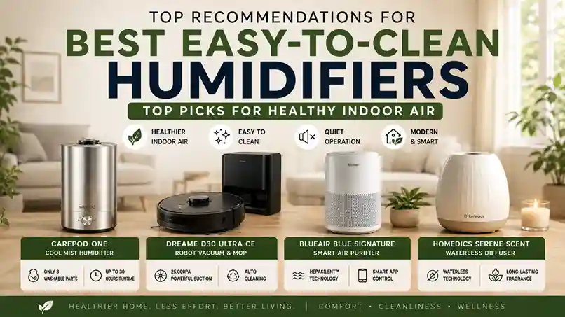 Best Easy-to-Clean Humidifiers: 4 Top Picks for Healthy Indoor Air